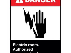 Danger electrical room authorized personnel only